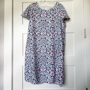 Vineyard Vines Seahorse Medallion Print Flutter Sleeve Dress